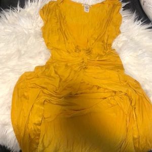 Rolls Custer Mustard Maxi Dress